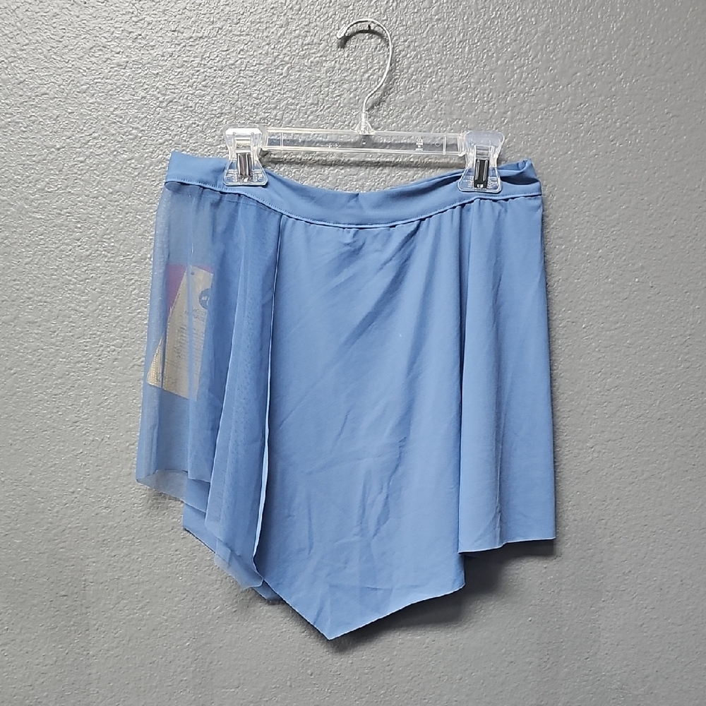 Capezio Asymetrical Blue Pull Over Dance Skirt Size XL